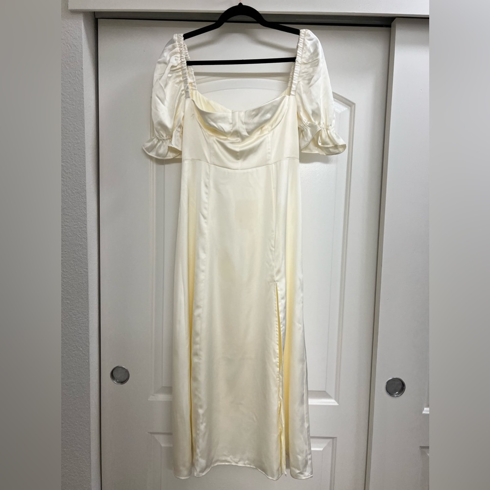NWOT We Wore What Satin Look Midi Dress - Picture 5 of 13